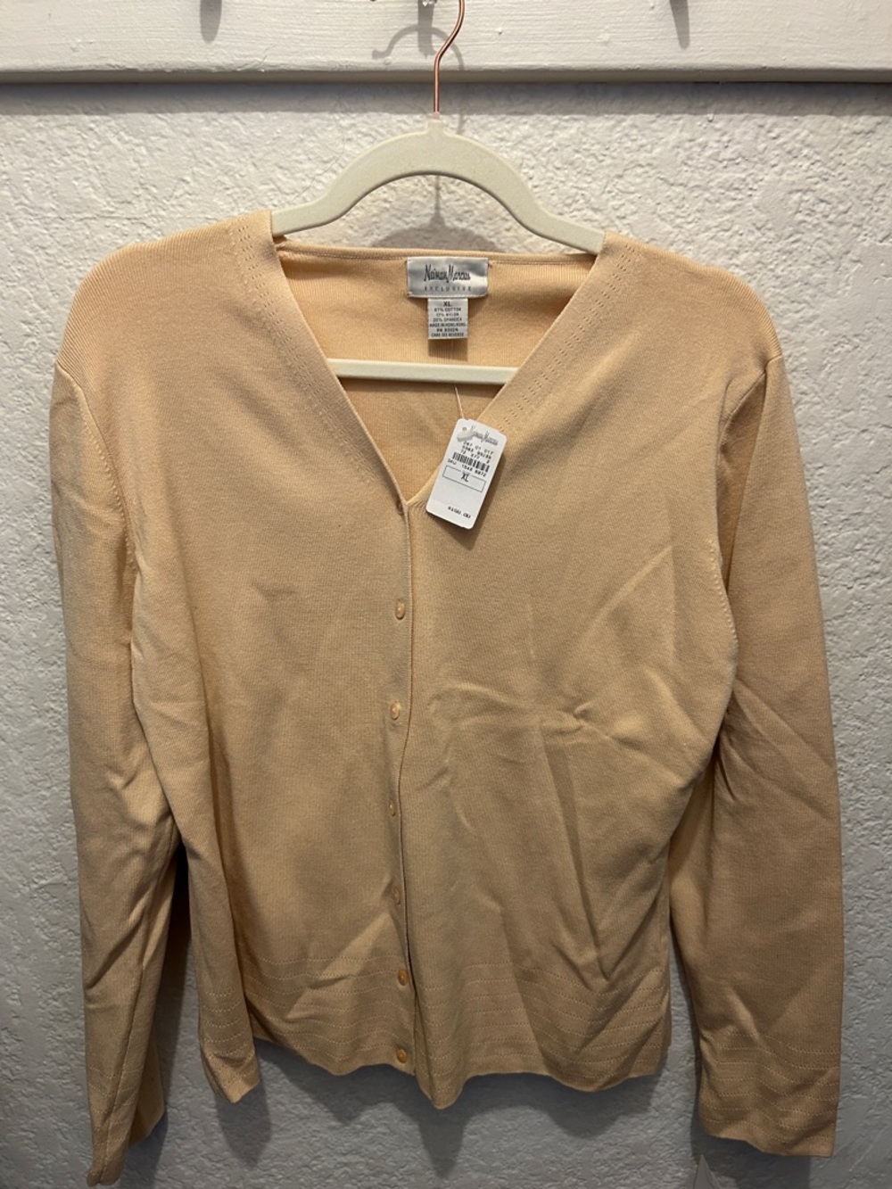 Koret Tan V-Neck Button Front Cardigan